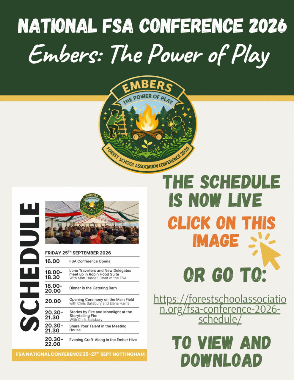 FSA Conference Schedule now live FSA Conference Schedule now live! Click the image to get to the schedule.